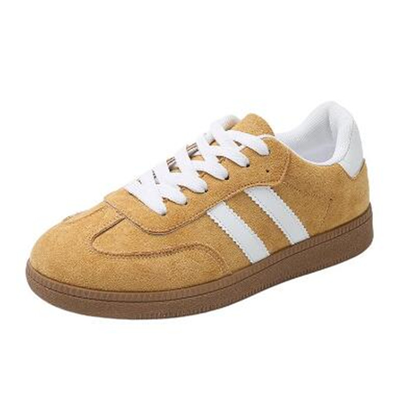 Sneakers - New Retro Round Head Soft Leather