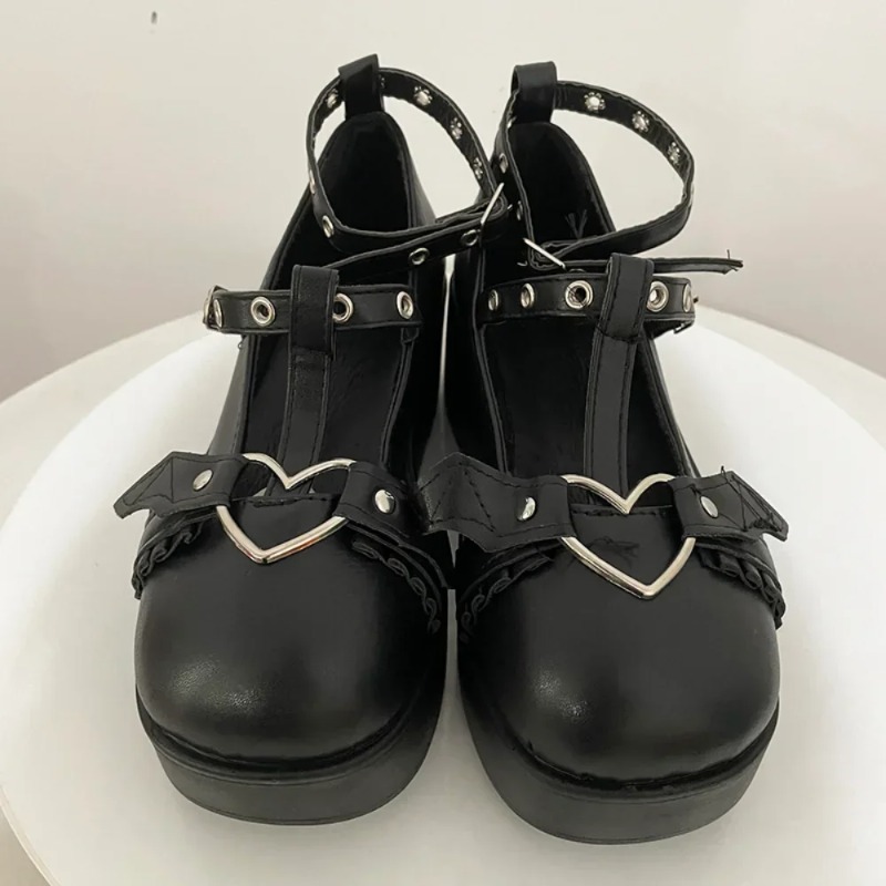 New Sweet Heart Buckle Wedges  - đánh giá và giá Boots
