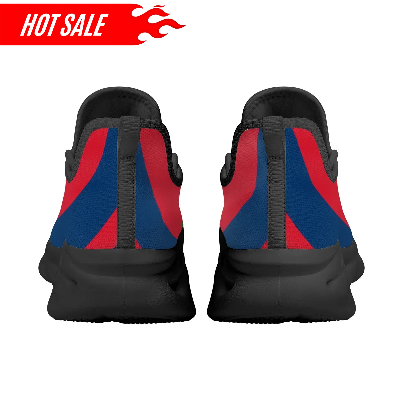 Hot Dominican Flag National Em - đánh giá và giá Knit Fabric Lace Up Sneakers