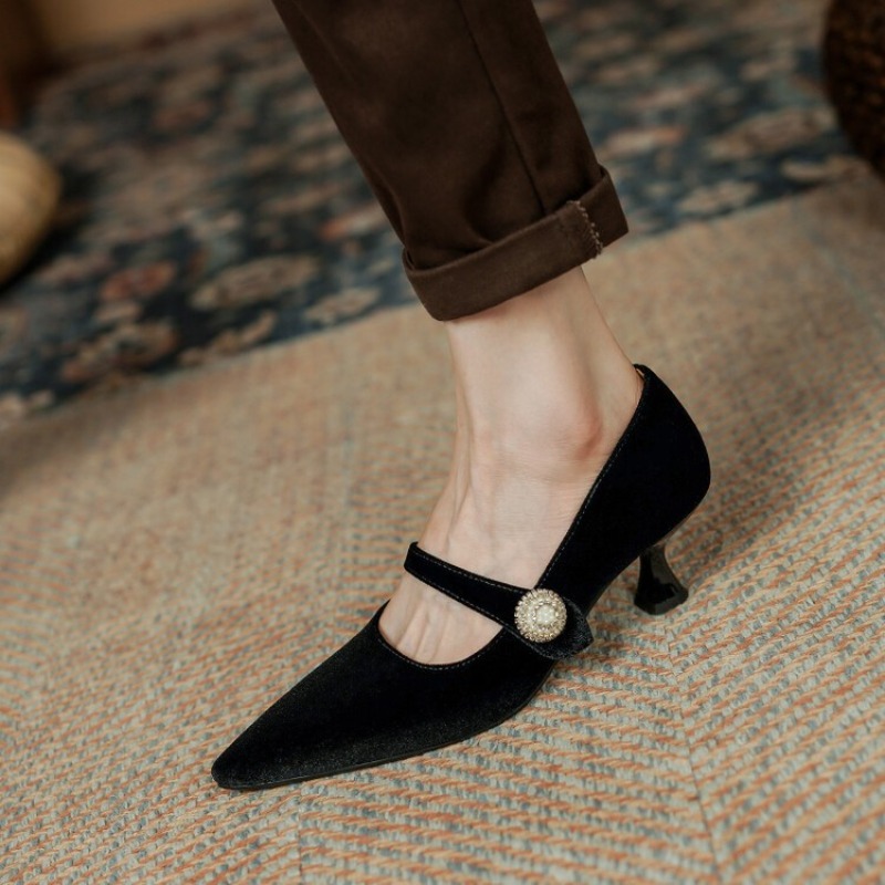 Wine Red Pointed Toe Mary Jane - đánh giá và giá Boots