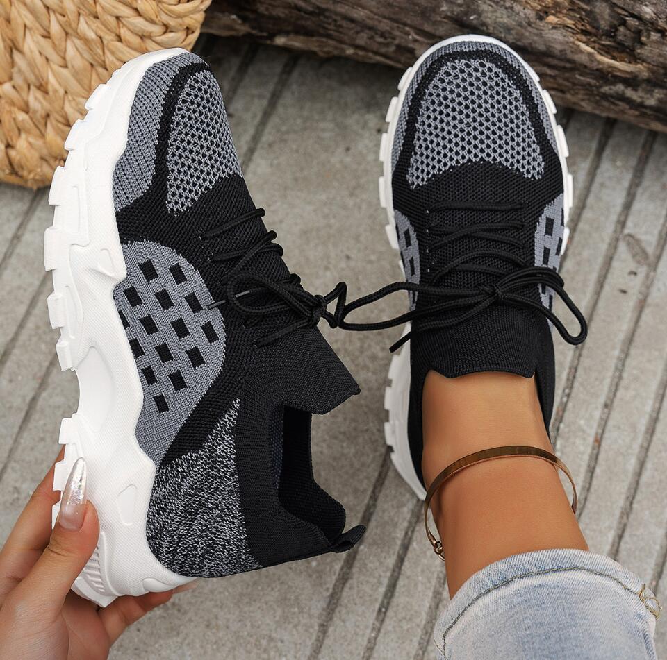 Women's Breathable Knit Mesh S - đánh giá và giá Knit Fabric Lace Up Sneakers