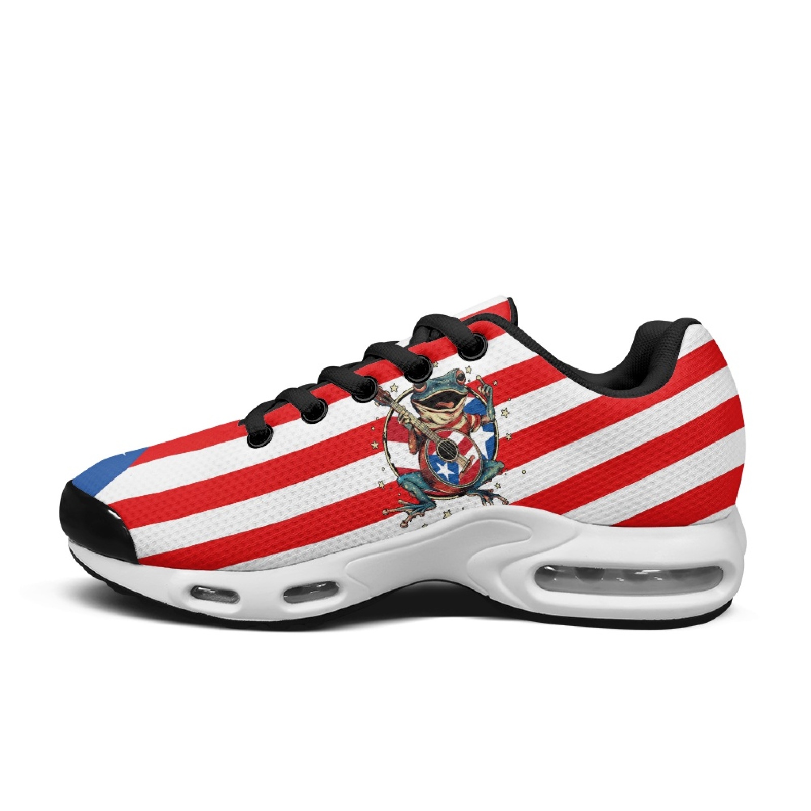 PENSTROLL Red White Blue Star  - đánh giá và giá Air Cushion Jogger Shoes Men