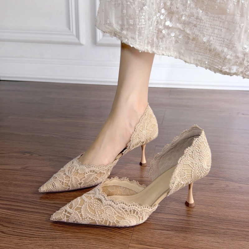 Lace Pointed Toe High Heels Wo - đánh giá và giá Women'S Shoes