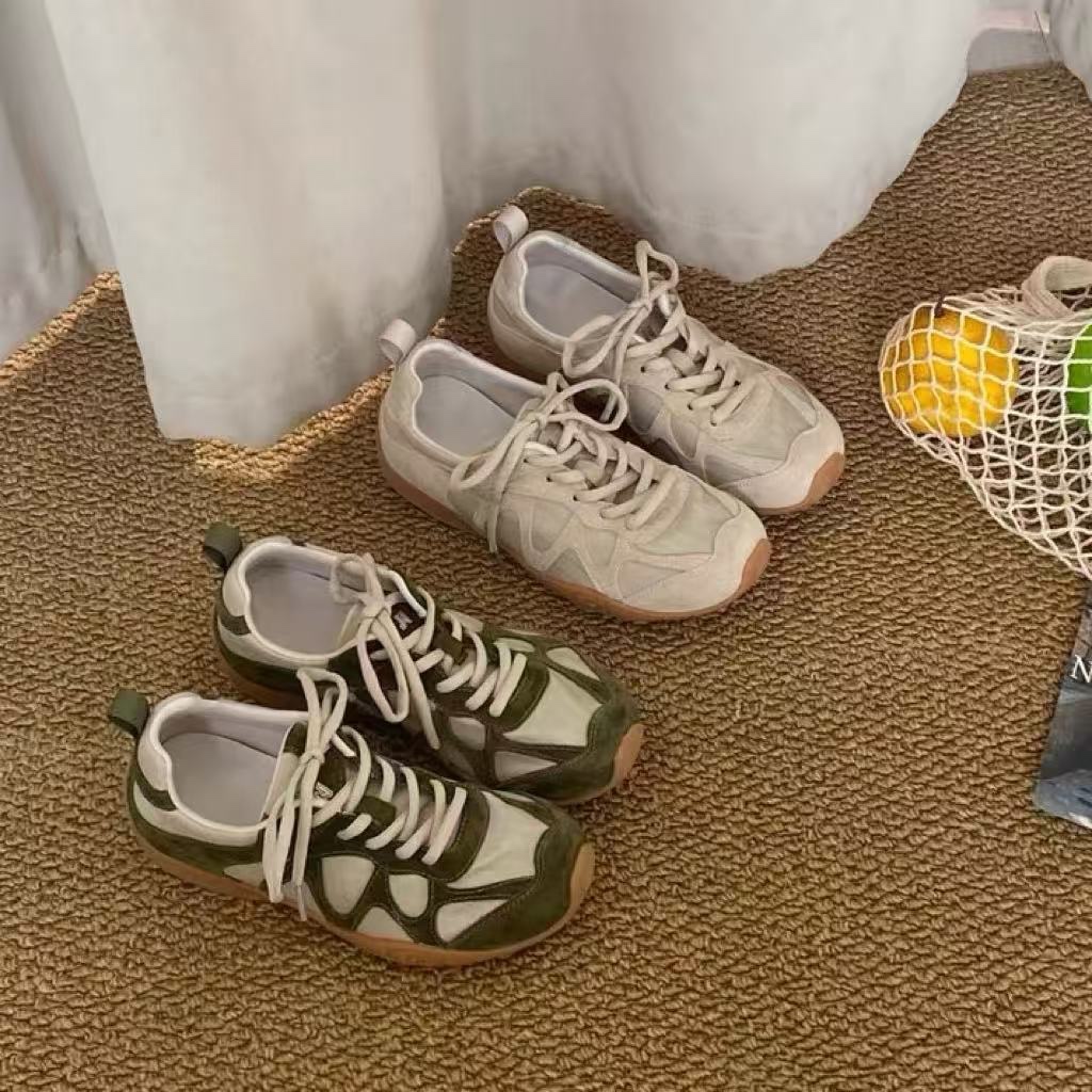 Vintage Patchwork Lace Up Snea - đánh giá và giá Sneakers