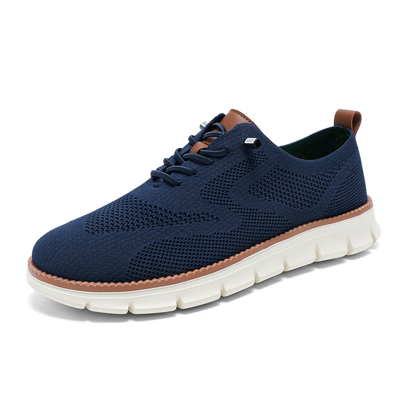2026 New Men's Breathable Knit - đánh giá và giá Knit Fabric Lace Up Sneakers