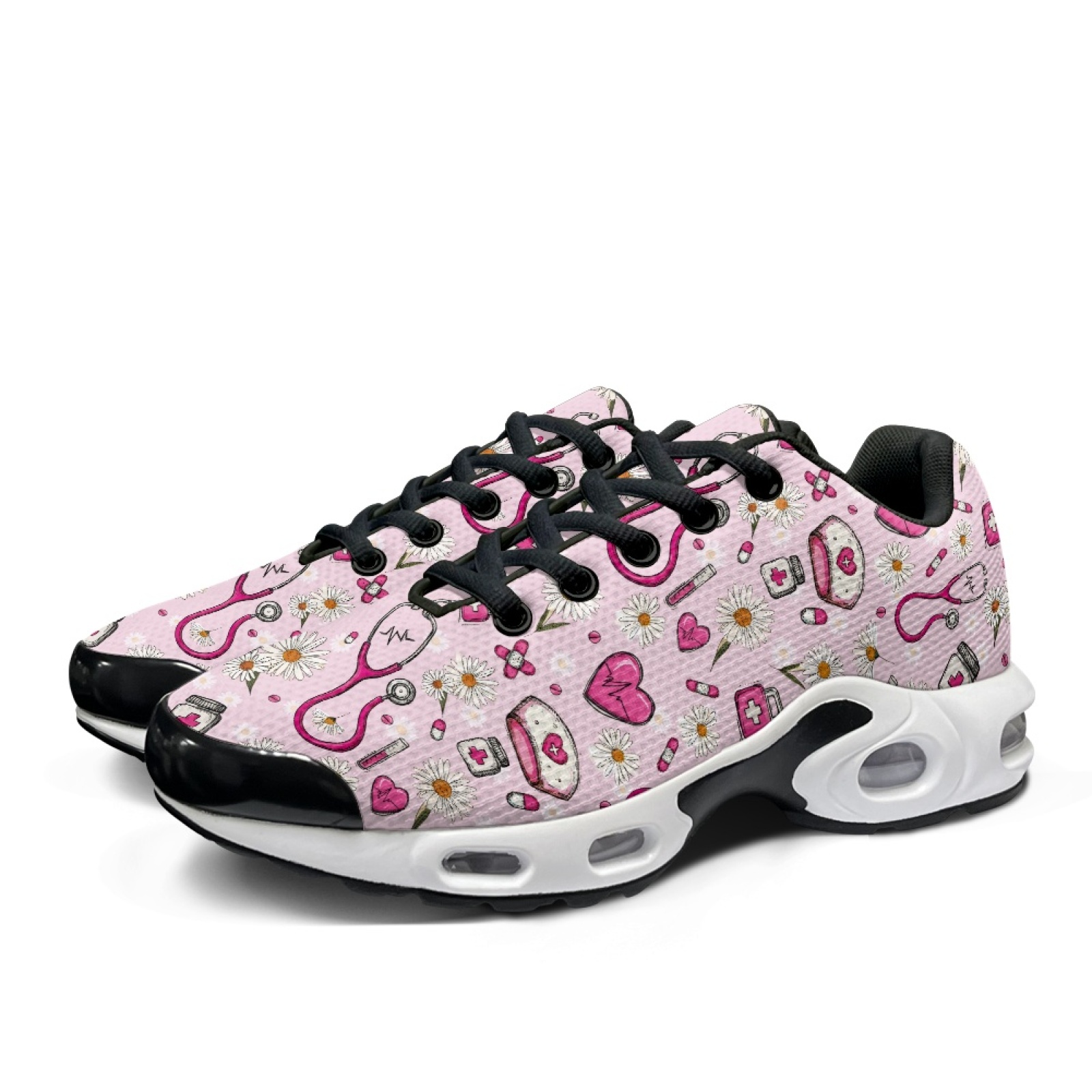 PENSTROLL Pink Daisy Hearts So - đánh giá và giá Air Cushion Jogger Shoes Men