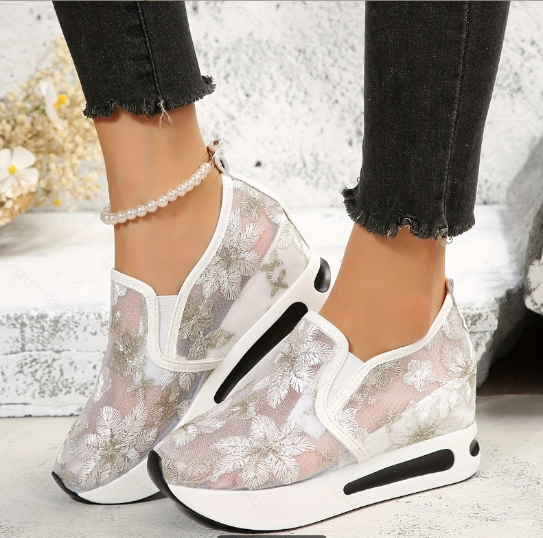 Lace Flats Platform Women Spor - đánh giá và giá Breathable Mesh Athletic Shoes