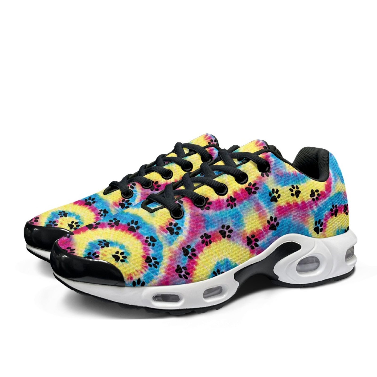 PENSTROLL Tie Dye Paw Print Sh - đánh giá và giá Air Cushion Jogger Shoes Men