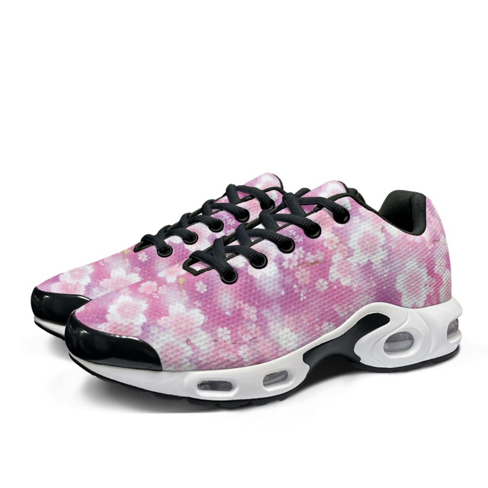 PENSTROLL Pink Floral Pattern  - đánh giá và giá Air Cushion Jogger Shoes Men