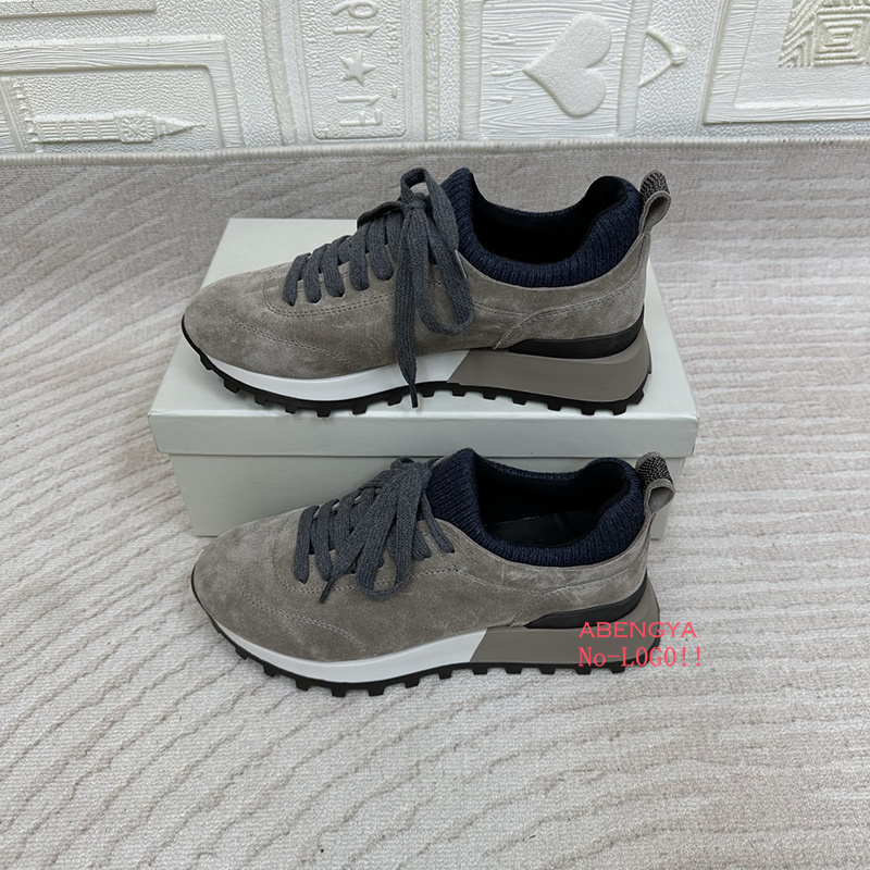 2025 White Knitted Suede Flat  - đánh giá và giá Knit Fabric Lace Up Sneakers